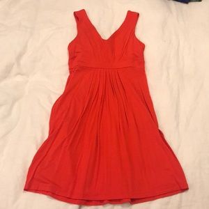 A-line orange dress
